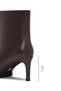 Women's Brown Thin Heeled Leather Boots 25Wfd491418 - 2