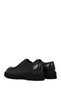 Men's Black Lace-Up Thick-Soled Leather Casual Shoes Wm802002Dv - 5