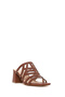 Women's Brown Thick Heeled Slippers 26Sfd442318 - 8