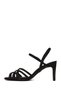 Women's Black Ankle Buckle Thin Heel Sandals 26Sfd44316F - 3