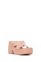 Women's Beige Thick Heeled Platform Jelly Slippers 26Sfe4979Pv - 8