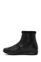 Women's Black Zippered Leather Comfort Boots Wf410013Dv - 3