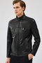 Wade Men's Black Slim-Fit Leather Coat 22Wgd6462Ve - 3