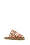Kastamonu Stone Print Women's Tan Patterned Espadrille Slippers 25Sfd20806F - 8