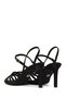 Women's Black Ankle Buckle Thin Heel Sandals 26Sfd44316F - 7