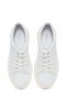 Men's White Leather Sneakers with Laces 26SFD612118 - 4