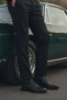 Men's Black Lace-Up Leather Classic Shoes Wm750013Dv - 2