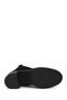 Women's Black Zippered Thick Heeled Suede Leather Boots Wf180028Ds - 6