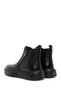 Men's Black Zippered Thick Soled Leather Boots Wm680015Df - 6