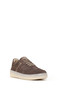 Women's Taupe Color Mink-Print Lace-Up Suede Leather Sneaker 26PFD511310 - 7