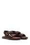 Women's Brown Double Buckle Sandals 26Sfe480518 - 2