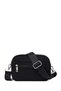 Women's Black Long Strap Fabric Crossbody Bag 26Pbd27536F