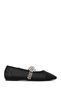 Women's Black Stone Ballerinas 26Pfe45186F