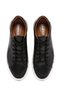Men's Black Lace-Up Leather Sneaker 26SFD690518 - 4