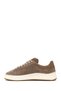 Men's Beige Lace-Up Thick Soled Suede Leather Sneaker Wm710014Ds - 3