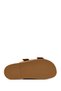 Women's Tan Double Buckle Suede Leather Slippers 26Sfd200910 - 5
