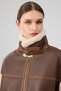 Helsinki Women's Brown Short Teddy Coat 25Wgp5317Ff - 6