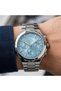 SILVER-COLORED ICE-BLUE MEN'S WATCH WITH ACTIVE FUNCTIONS - 2