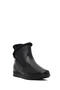 Women's Black Zippered Leather Comfort Boots Wf410013Dv - 7