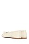 Women's White Leather Ballerinas 26Pfd552118 - 7