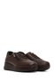 Women's Brown Lace-Up Thick Sole Leather Sneaker Af460005Dv - 2
