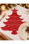1 Piece Red American Service Pine Wood Vinyl Placemat Non-Slip Washable Heat Resistant - 5