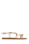Women's Gold Metallic Flip-Flop Sandals 26Sfd440732