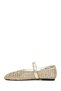 Women's Gold Metallic Ballet Flats 26Pfe494732 - 4