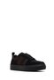 Women's Black Lace-Up Patterned Leather Sneaker AF160001DK - 6