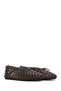 Women's Brown Braided Ballerinas 25Sfd443629 - 3