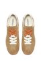 Women's Beige Lace-Up Suede Leather Sneaker 26Pfd431110 - 6