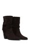 Women's Anthracite Thick Heeled Suede Leather Cowboy Boots Af170025Ds - 2