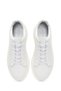 Men's White Leather Sneakers with Laces 26SFD660218 - 4