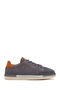 Men's Gray Lace-Up Suede Leather Sneakers 26Sfd765110