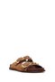 Women's Tan Studded Suede Leather Slippers 26Sfd550810 - 7