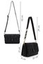 Women's Black Long Strap Knitted Crossbody Bag Ab200005So - 5