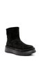 Women's Black Suede Leather Teddy Boots 25Wfd130410 - 7