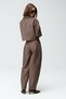 Briar women's zippered hem cropped brown-plaid jacket with drawstring detail - 8