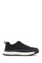 Men's Black Lace-Up Fabric Sneaker 26SFD69386F