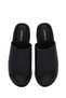 Women's Black Leather Slippers with Filled Heels 26Sfd180818 - 5