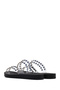 Women's Black Transparent Stone Slippers 25Sfe4600Pv - 5