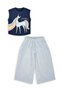 Girls' Two-Piece Unicorn Jersey T-Shirt Woven Wide-Leg Pants Summer 4-10 Years - 4