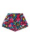 Floral Cat Girl's Navy Blue Summer T-Shirt Poplin Shorts Set - 7