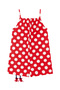Red Polka Dot Girl's Woven Jumpsuit - 4