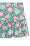 Pink Floral Girl's Green Ruffled Summer Dress - 6