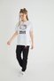 Licensed Printed Basic White T-Shirt Mold Cotton - 6