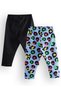 Girl's Black Leopard 2-Piece Tights - 5