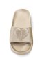 Girl's Slippers Gold Glitter Heart Beach Seaside Daily Slippers - 2