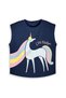 Girls' Two-Piece Unicorn Jersey T-Shirt Woven Wide-Leg Pants Summer 4-10 Years - 6