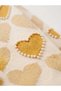 Girl's Heart Model Bead Detailed Sweater Knitwear Trousers Beret 3-Piece Set - 4